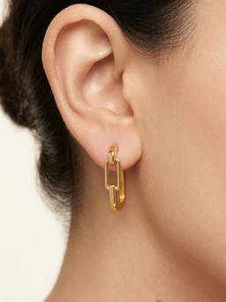 Nishani - Women Silver Chain Link Hoop