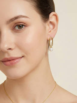 Nishani - Women Silver Pearls Dangler
