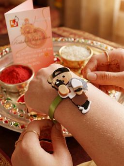 LUCKY JEWELLERY - Kids Rakhi for Little Brother Selfie Teddy Bear Charm