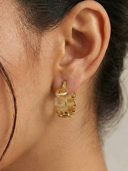 Nishani - Women Silver Boss Babe Earrings
