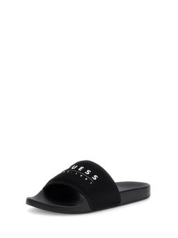 Guess - Men Black Textured Slip-On Sliders