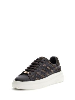 Guess - Men Dark Brown Printed Lace-Up Sneakers