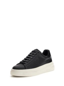 Guess - Men Black Solid Lace-Up Sneakers