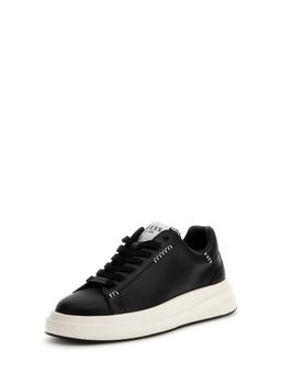 Guess - Men Black Solid Lace-Up Sneakers