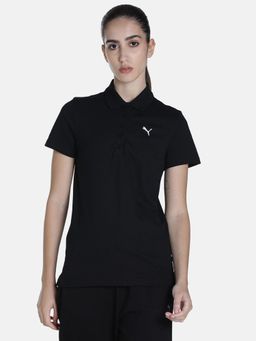 Puma - Ess Womens Black Polo T-Shirt
