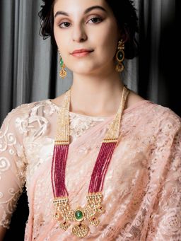 Odette - Gold Mixed Metal Detailing Jewellery Set