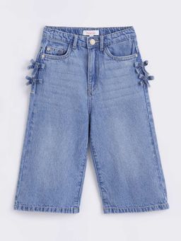 Hopscotch - Wide Leg Pure Cotton Denim Jeans
