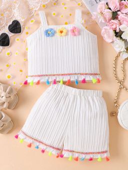 Hopscotch - 2-Piece Textured Top and Shorts