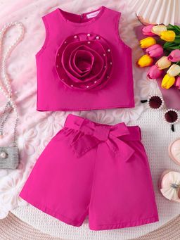 Hopscotch - 2-Piece Pure Cotton Top and Shorts with Belt