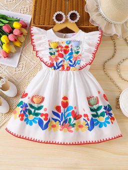 Hopscotch - Floral Print Casual Dress