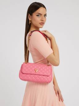 Guess - Giully Convertible X-Body Flap Closure Pink Sling Bag