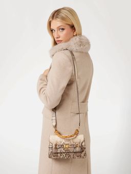 Guess - Multicolor Animal Print Sibel Tri Comp Top Handle Flap Bag