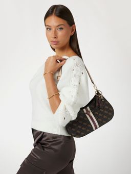 Guess - Women Brown Printed Handbag