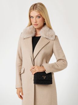 Guess - Black Textured Sling Bag