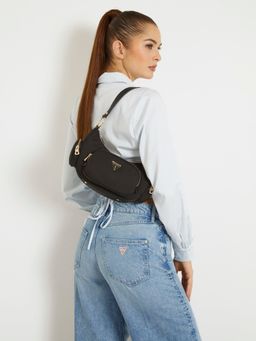 Guess - Black Solid Eco Gemma Shoulder Bag