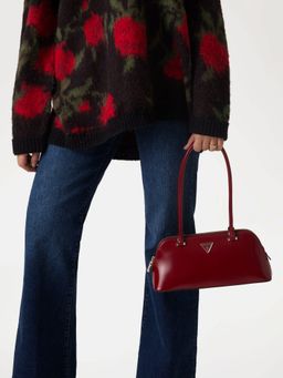 Guess - Red Solid Arnela Shoulder Bag