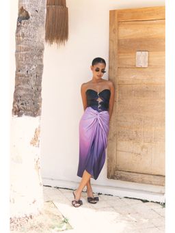 Ivory Rose - AFTERGLOW Purple Crop Top with Skirt (Set of 2)