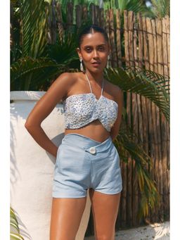 Ivory Rose - BUBBLE POP Blue Bustier with Shorts (Set of 2)