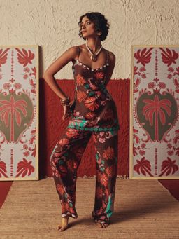 ZABELLA - Wander folk Brown Co-Ord (Set of 2)