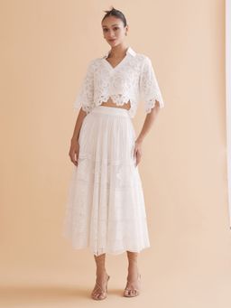 ZABELLA - Daria White lace Co-Ord (Set of 2)