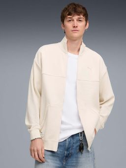 Puma - CLASS Men’s White Textured Relaxed Fit Track Jacket