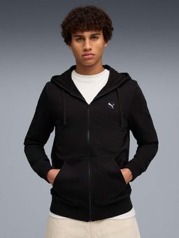 Puma - Essentials Elevated Men Black Fleece Hooded Jacket