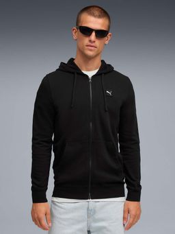 Puma - Essentials Elevated Men’s Black Cotton Regular Fit Hooded Jacket
