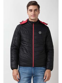 Peter England - Men Black Solid Puffer Jacket