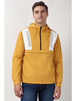 Peter England - Men Yellow Graphic Print Hoodie