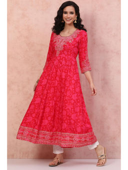 Rangriti - Pink Printed Dress