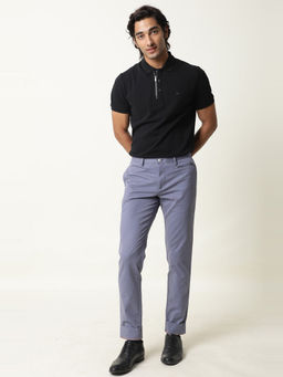 Rare Rabbit - Solid Grey Casual Trousers