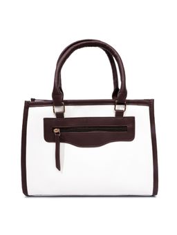 London Rag - Off White Color Block Tote Bag