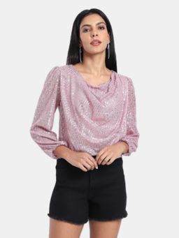 R&B - Pink Regular Fit Embellished Top