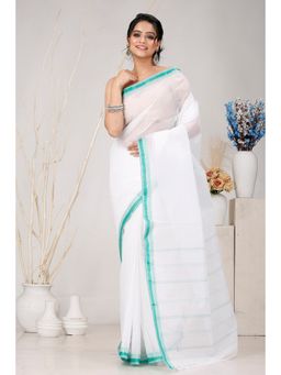 DipDiya - Multi-Colour Pure Cotton Woven Saree Without Blouse