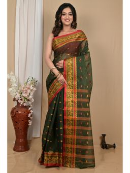 DipDiya - Multi-Colour Pure Cotton Woven Saree Without Blouse