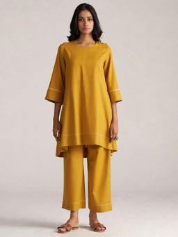 Ganga Fashions - Mustard Linen Co-Ord Set