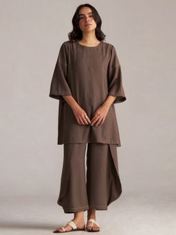 Ganga Fashions - Rain Drum Brown Co-Ord Set
