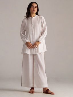 Ganga Fashions - Pure White Viscose Co-Ord Set
