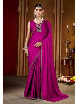RAAG VARNAM - Rangoli Silk Pink Saree with Unstitched Blouse
