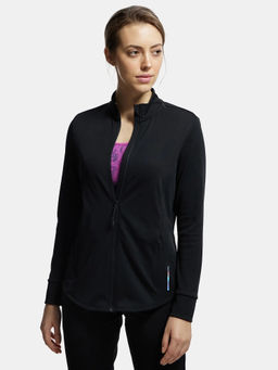 Jockey - MW67 Women Microfiber Relaxed fit Active Wear Jacket - Black