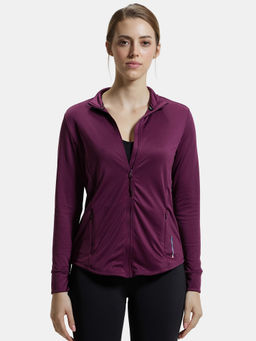 Jockey - MW67 Women Microfiber Relaxed fit Active Wear Jacket - Grape Wine