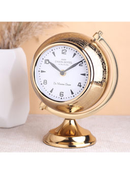 De Maison Decor - Gold The Etched World Table Clock