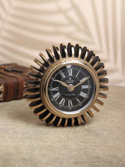 De Maison Decor - Edgesculpt Table Clock Gold