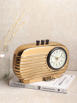 De Maison Decor - Radio Reverie Table Clock Gold