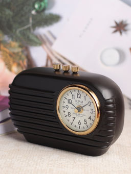 De Maison Decor - Radio Reverie Table Clock Black
