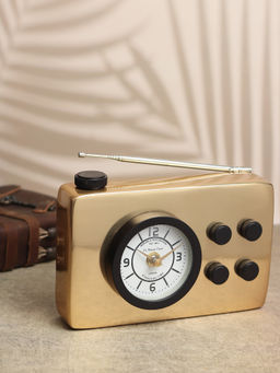 De Maison Decor - Broadcaster Table Clock Gold
