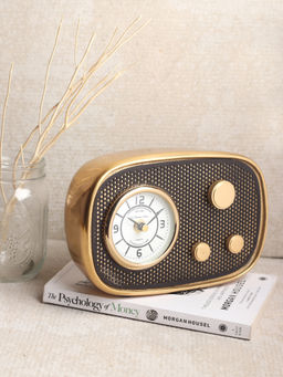 De Maison Decor - Radio Wave Table Clock Gold Frame