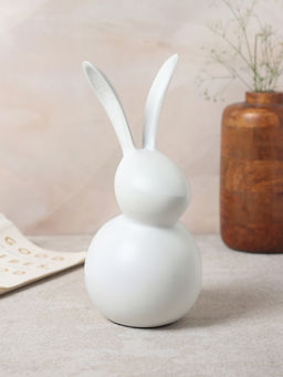 De Maison Decor - White Abstract Hare Sculpture Terracotta