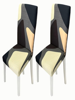 House of Quirk - Multi-Color Stretch Removable Washable Short Dining Chair Covers (Pack of 2)