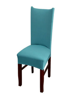 House of Quirk - Blue Stretch Removable Washable Short Dining Chair Cover